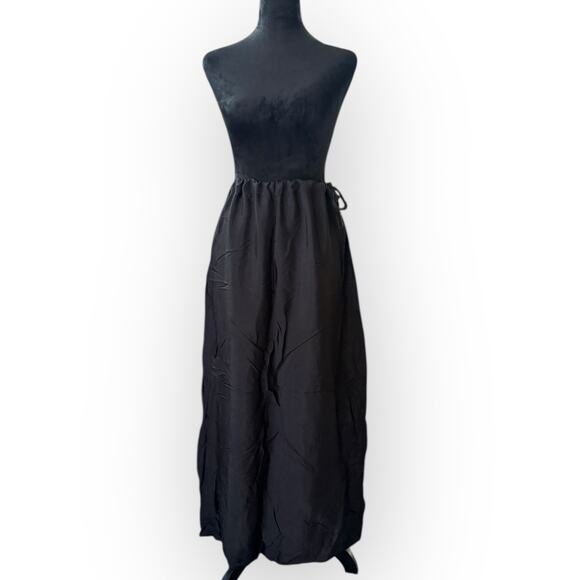 Unbranded Women's Black Drawstring Waist Lightweight SheerTube Skirt Size XS-L - Picture 1 of 12